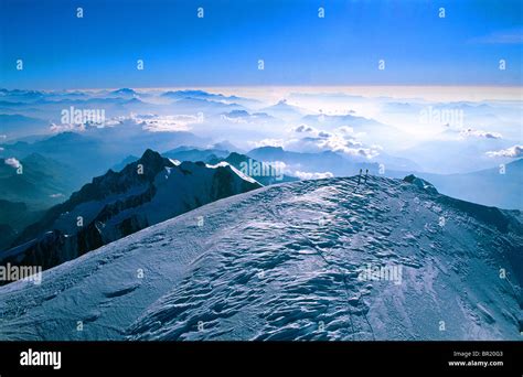 Mont Blanc summit, Mont Blanc massif Stock Photo - Alamy