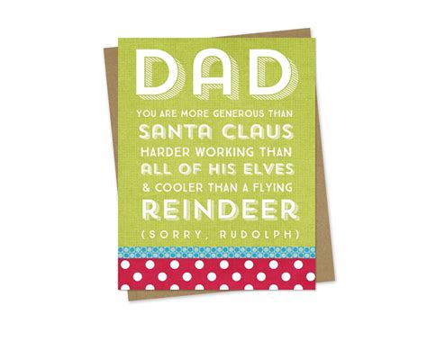 Funny Christmas Card for Dad Dad Christmas Card Funny - Etsy