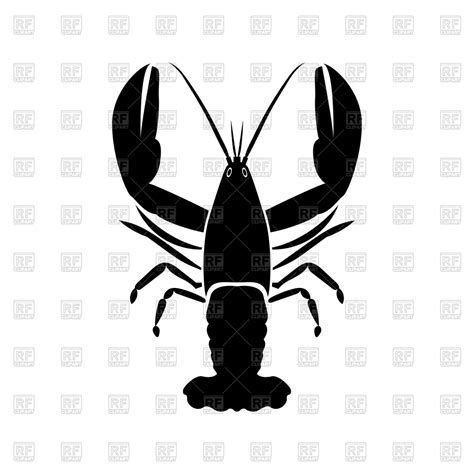 Lobster Silhouette Vector at Vectorified.com | Collection of Lobster ...