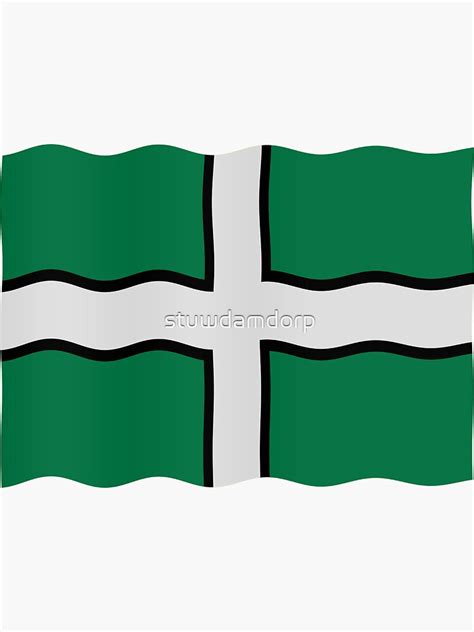 "Devon flag" Sticker by stuwdamdorp | Redbubble