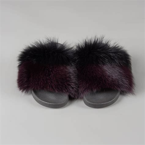 Real Fur Slides Made of 100% Real Fur - eFurs