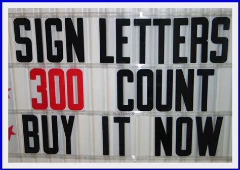 NEW 8" Plastic Outdoor Reader board Marquee SIGN LETTERS | eBay