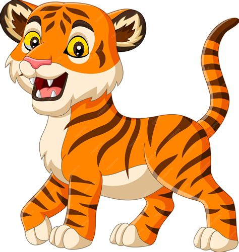 Premium Vector | Cartoon baby tiger isolated