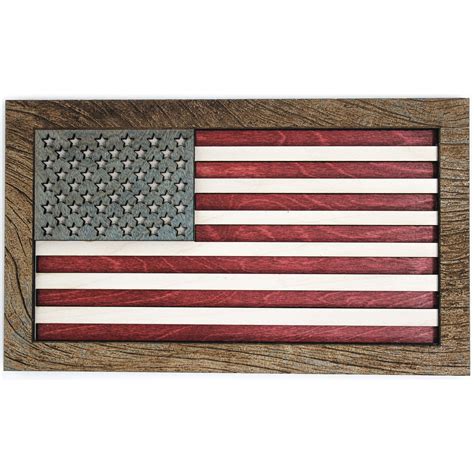 Wall Art - American Flag 3D Wood Art