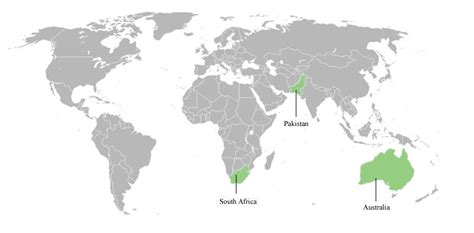 Identify and shade three federal countries (other than India) on a blank outline political map ...