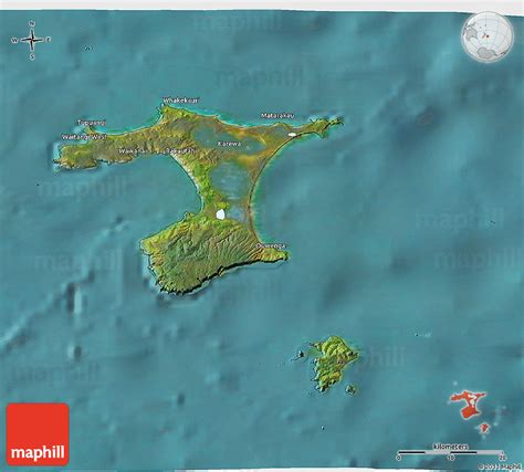 Satellite 3D Map of Waitangi