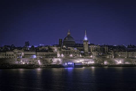 Valletta (Malta) at night - a photo on Flickriver