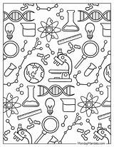 Coloring Science Pages School Lab Kids Chemistry Drawing Scientific  sketch template
