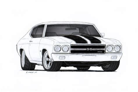 1970 Chevrolet Chevelle SS Pro Touring Drawing by Vertualissimo on DeviantArt