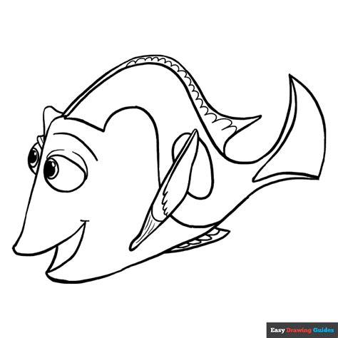 Dory Coloring Page | Easy Drawing Guides