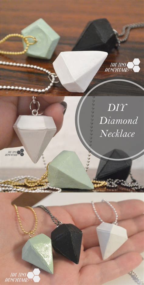 DIY Diamond Necklace tutorial – The Tiny Honeycomb