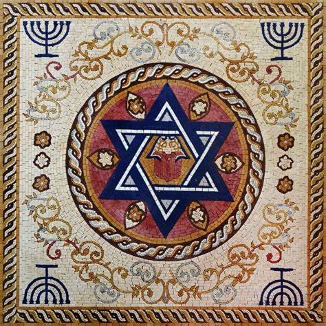 Mosaic Artwork Jewish Symbols | Etsy