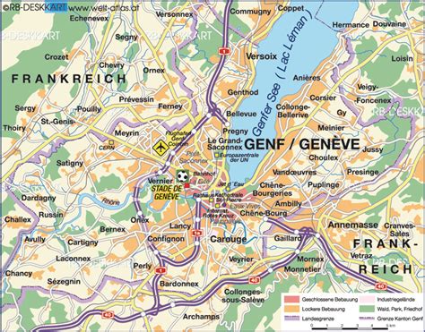 Karte von Genf (Stadt in Schweiz) | Welt-Atlas.de