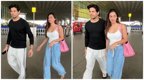 Kiara Advani seen with Sidharth Malhotra at airport in no makeup look ...