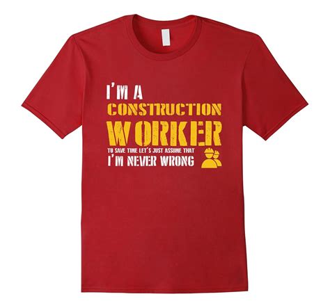 Construction Worker Shirt – Funny Construction Worker Gifts-Art ...