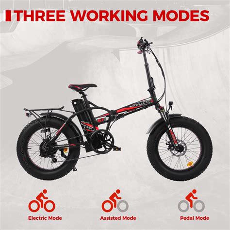 Ecotric 48V Fat Tire Portable and Folding Electric Bike with color LCD