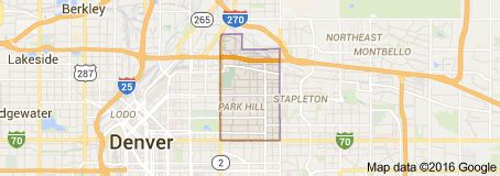 Map of Park Hill, Denver | Denver Neighborhoods | Park hill, Denver ...