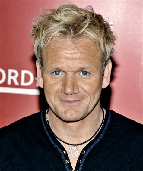 Gordon Ramsay Short Straight Light Golden Blonde Hairstyle