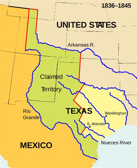 Texas Annexation - Wikipedia - Republic Of Texas Map 1845 | Free ...