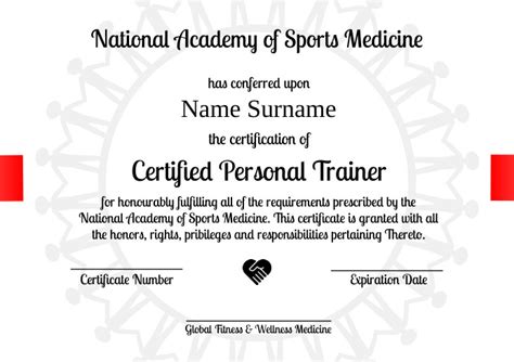 Certificación de Plantilla de Entrenador Personal | PosterMyWall