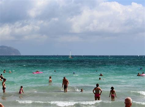 Can Picafort beach, long sandy beach in the bay of Alcudia