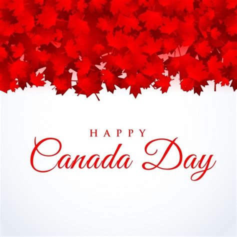 Canada day background with maple leafs Vector | Free Download