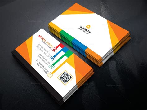 Colorful Stylish Business Card Design Template - Graphic Prime ...