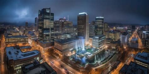 Premium Photo | A view of the city of toronto at night.