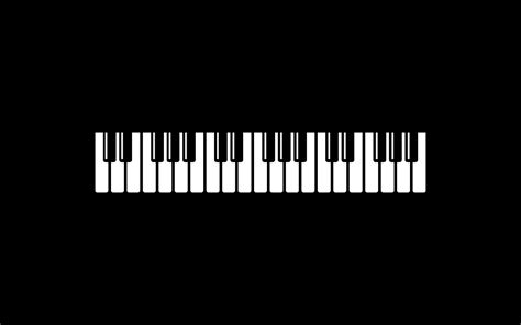 Piano logo vector illustration black background flat design template