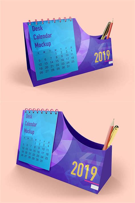 Calendar Desk Mockup Pack Free Download - Creativetacos | Desk calendar design, Calender design ...