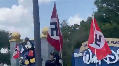 Nazi protesters wave swastika flags outside Disney World | US News ...