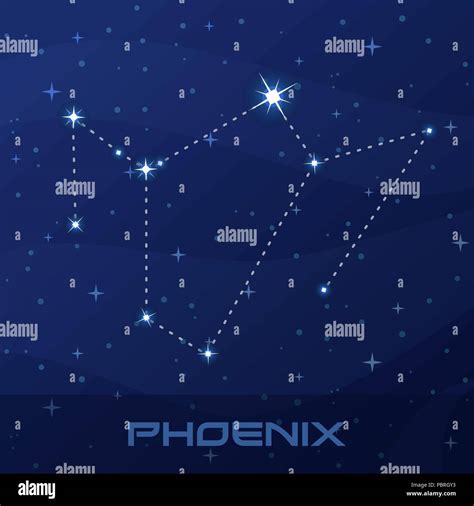 Constellation Phoenix, night star sky Stock Vector Image & Art - Alamy