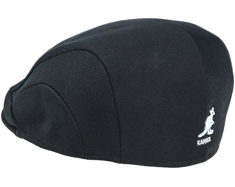 Tropic 507 Black Flat Cap - Kangol caps | Hatstore.co.uk