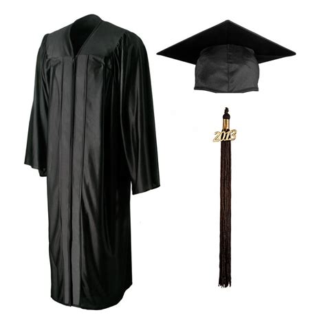 Shiny Black Cap, Gown & Tassel | GraduationSource Products | Pinterest | Products