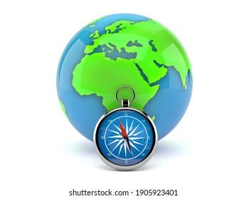 World Globe Compass Isolated On White Stock Illustration 1905923401 ...