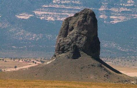 The Thumb volcanic neck , southern side of Red RockHighway, near Red Rock, San Juan County ...