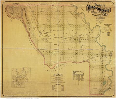 Yolo County California 1871 - Old Map Reprint - OLD MAPS