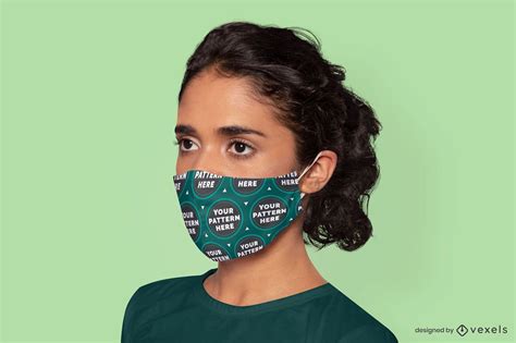 Face mask design PSD Mockup Editable Template to Download