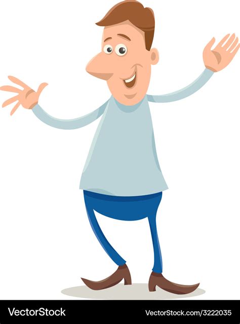 Happy man cartoon Royalty Free Vector Image - VectorStock