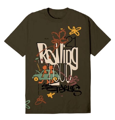 Rolling Loud Merch Brown Commute T-Shirt | WHAT’S ON THE STAR?