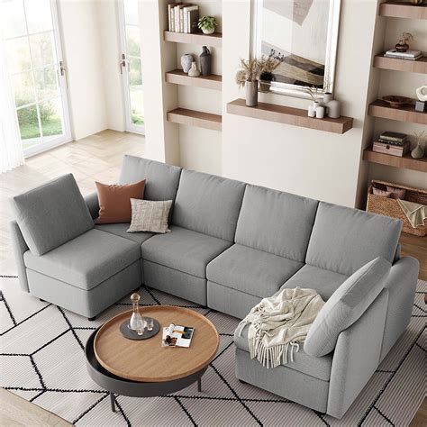 LINSY HOME Modular Couches and Sofas Sectional with Storage Sectional ...