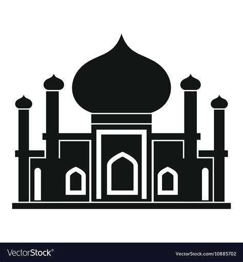 Mosque icon in simple style Royalty Free Vector Image