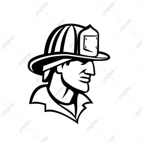 Clipart Firefighter Black And White