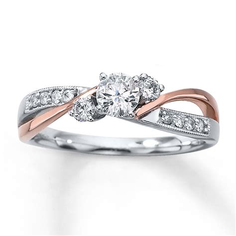 Kay - Diamond Engagement Ring 3/8 ct tw Round-cut 14K Two-Tone Gold