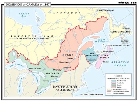 Canada in 1867 | Carte canada, Géographie, Histoire d'amérique