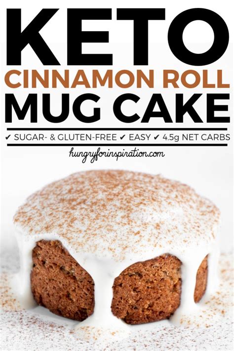 Keto Cinnamon Roll Mug Cake | Hungry For Inspiration