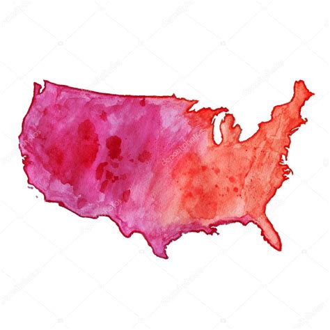 USA watercolor map — Stock Vector © ober-art #76958029