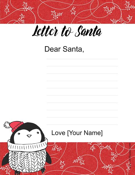 Free Letter to Santa Template | Customize Online then Print