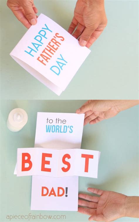 Easy DIY Pop Up Happy Father's Day Card - A Piece Of Rainbow