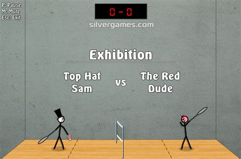 Stick Figure Badminton 2 - 在 SilverGames.com 在线玩 🕹️